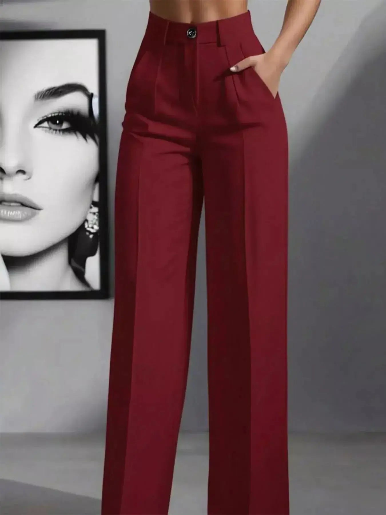 High-Waisted Wide Leg Pants - DaisyDrop 