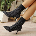 Mesh Point Toe Stiletto Boots - DaisyDrop 