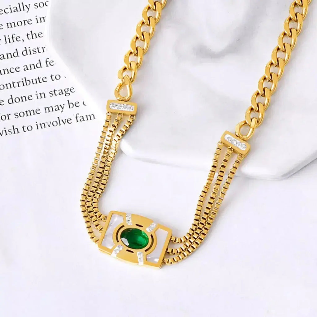 18K Gold-Plated Geometric Necklace - DaisyDrop 