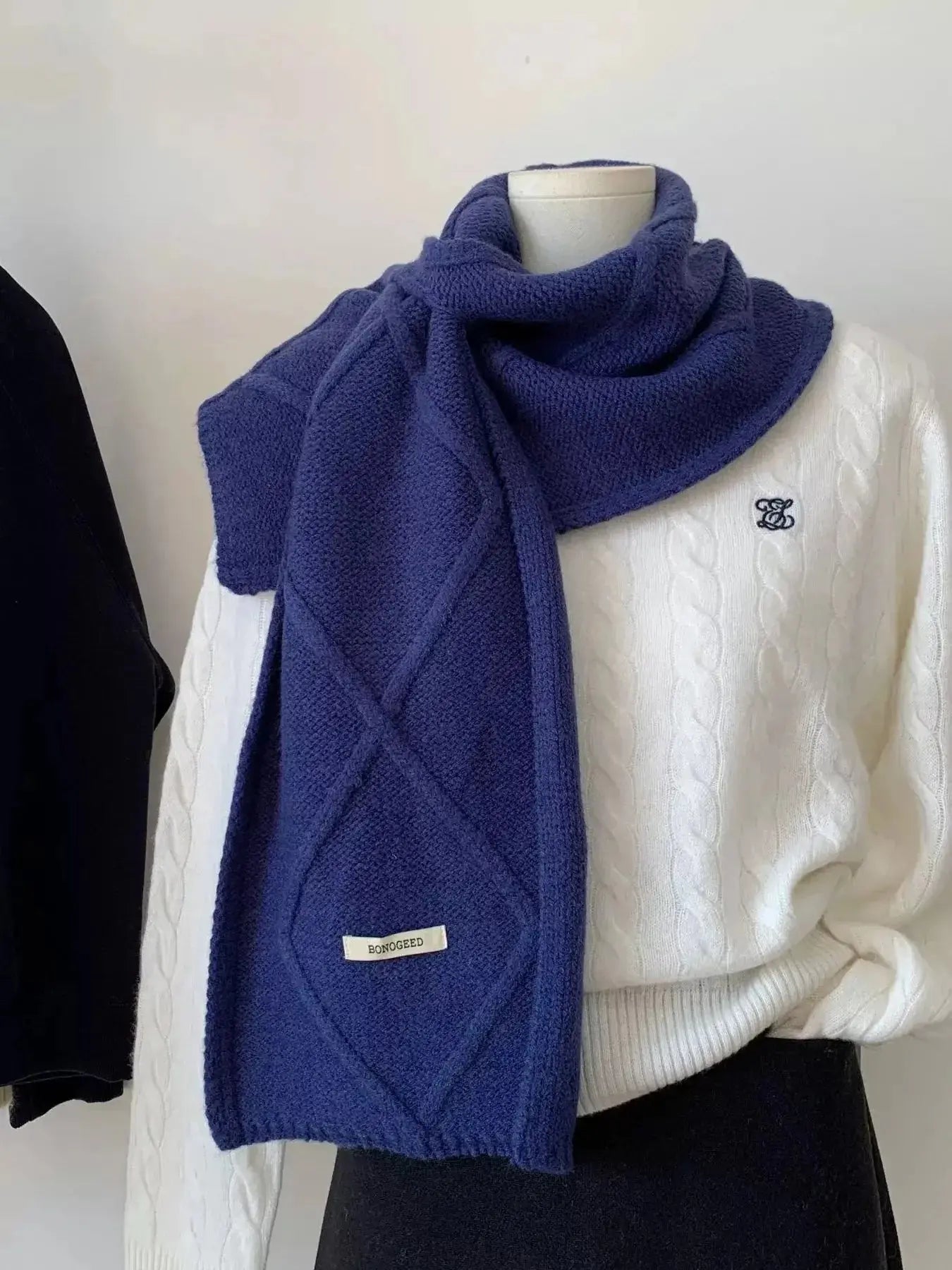 Solid Color Knitted Winter Scarf - DaisyDrop 