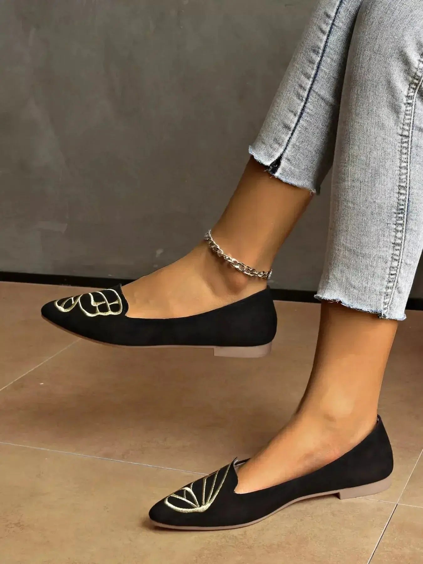 Point Toe Slip-Ons - DaisyDrop 