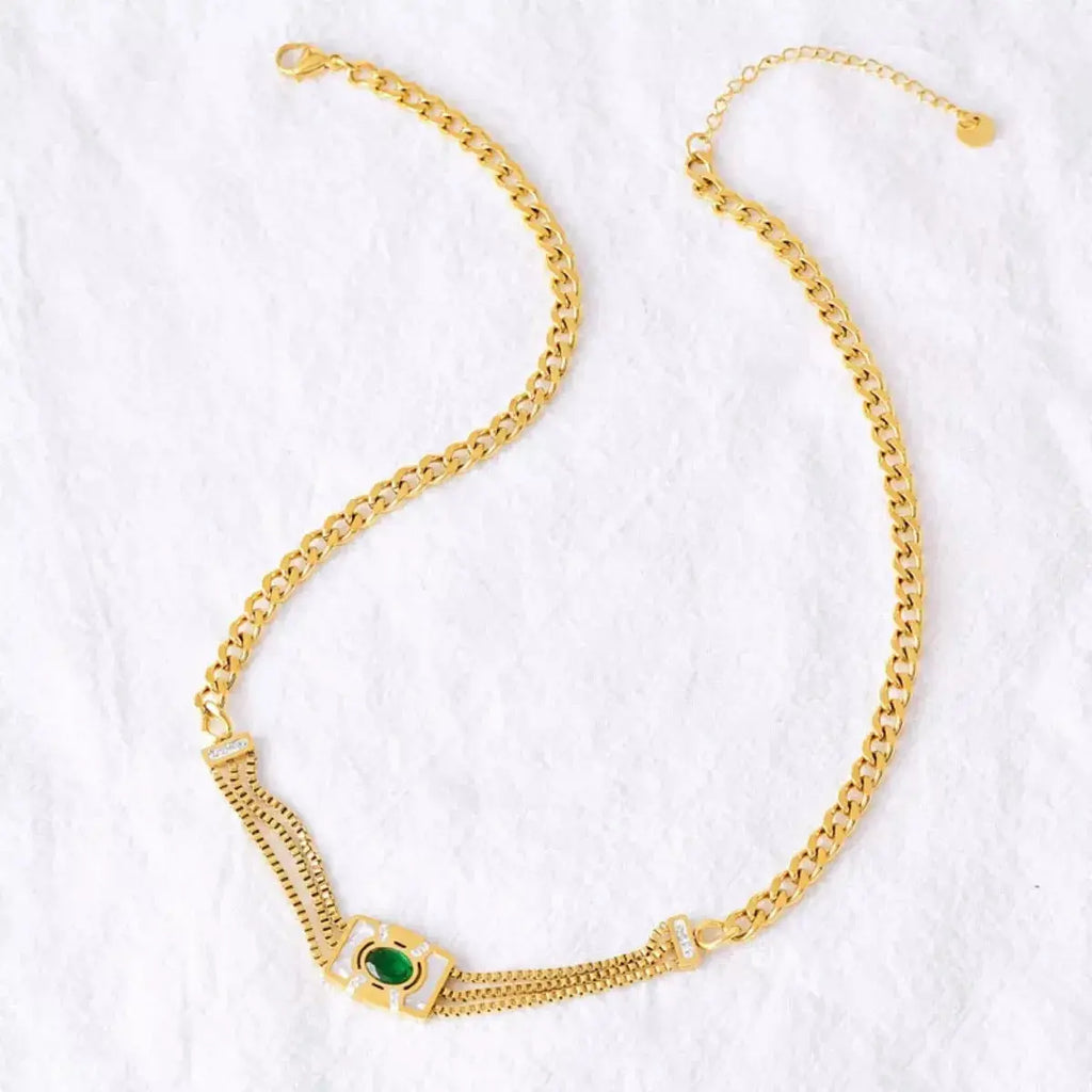 18K Gold-Plated Geometric Necklace - DaisyDrop 