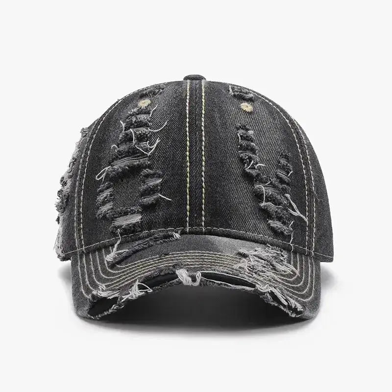 Distressed Adjustable Cotton Baseball Cap - DaisyDrop 