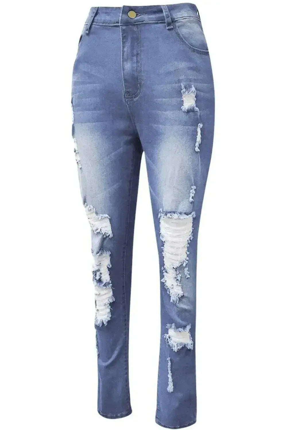 Full Size Distressed Skinny Jeans Plus Size - DaisyDrop 