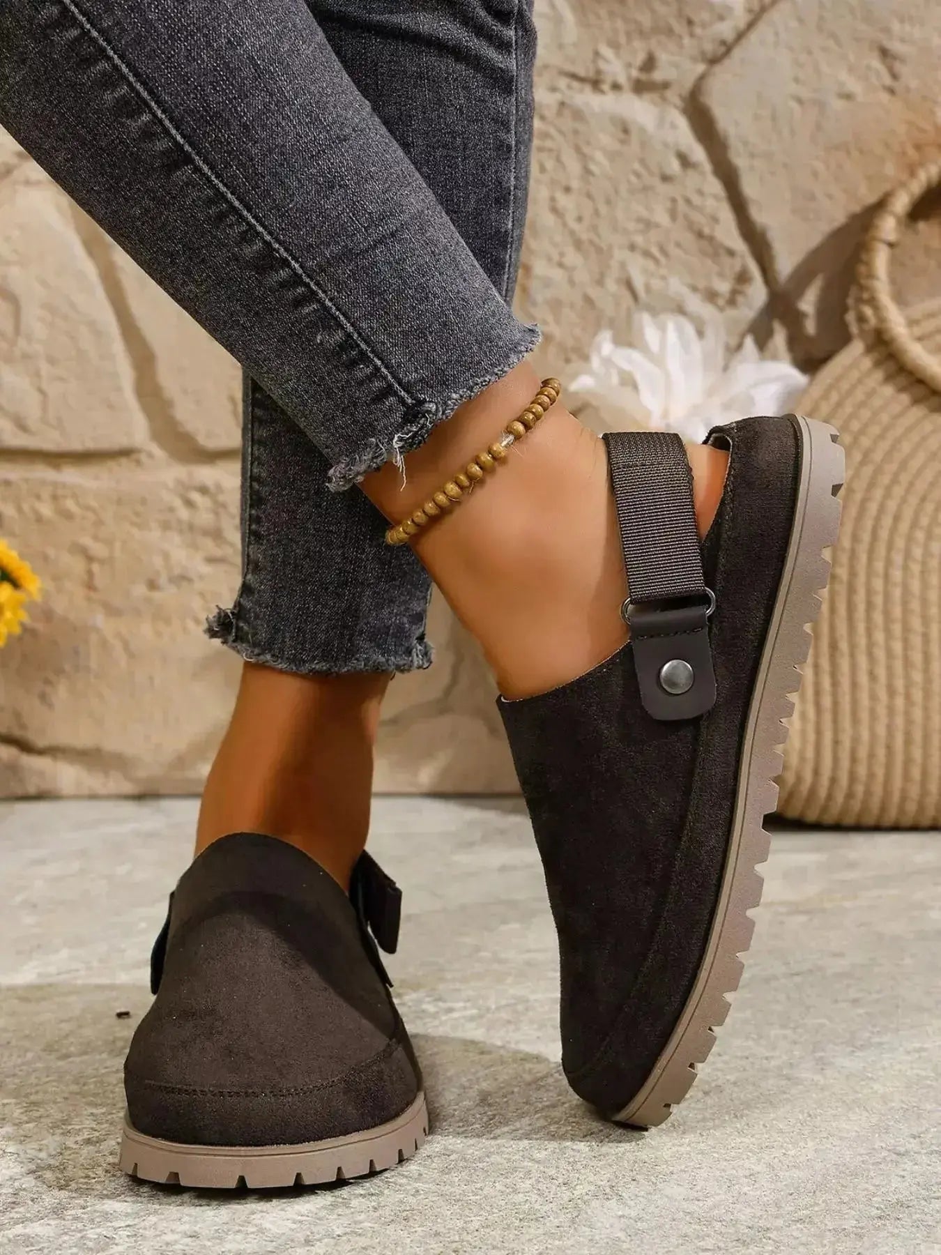 Round Toe Flats Slip-Ons - DaisyDrop 