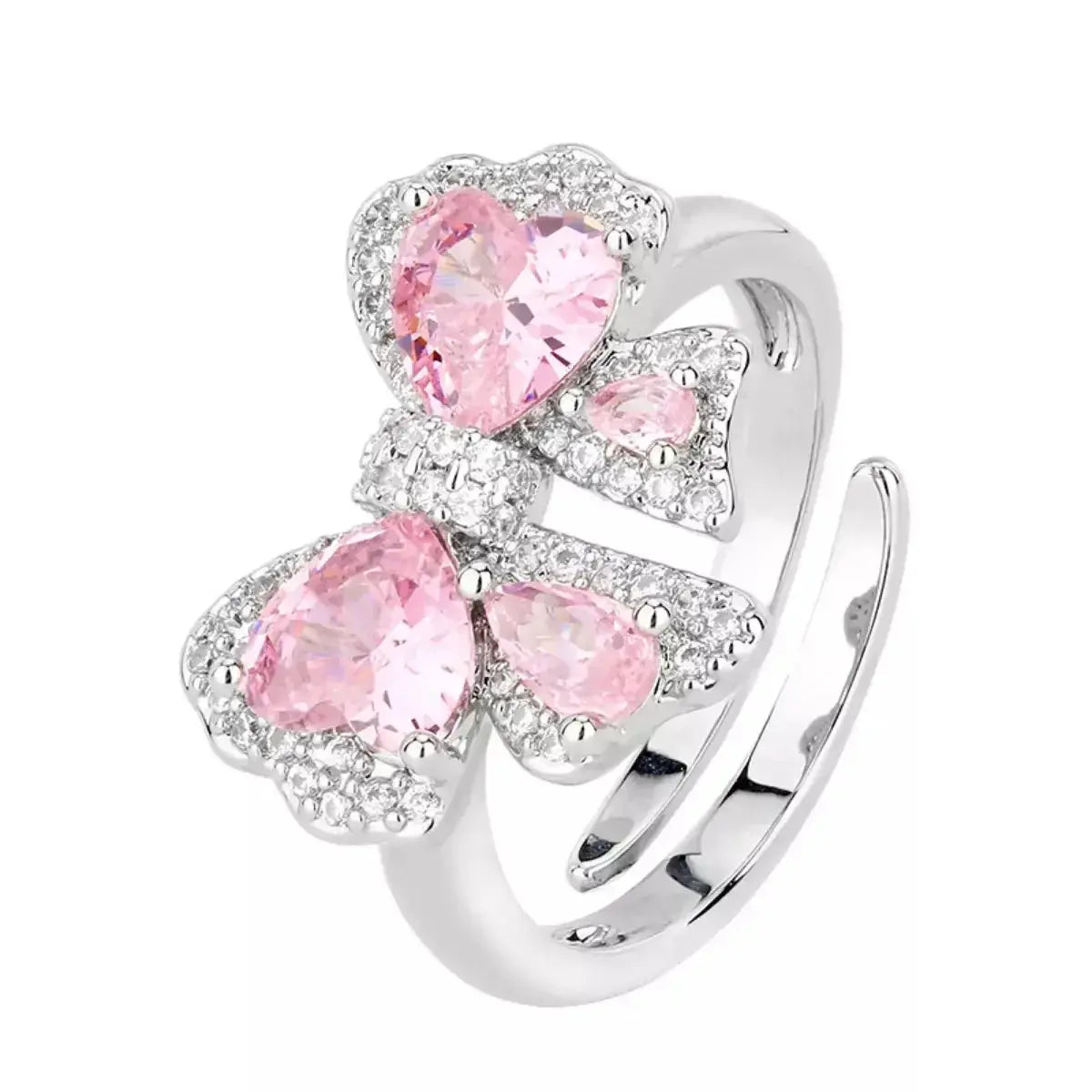 Zircon Bow Bypass Ring - DaisyDrop 