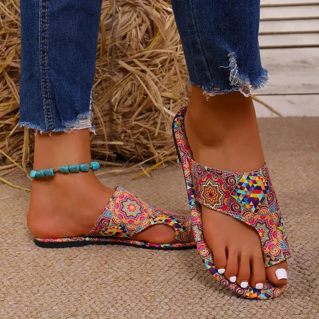 Toe Loop Flats Sandals - DaisyDrop 