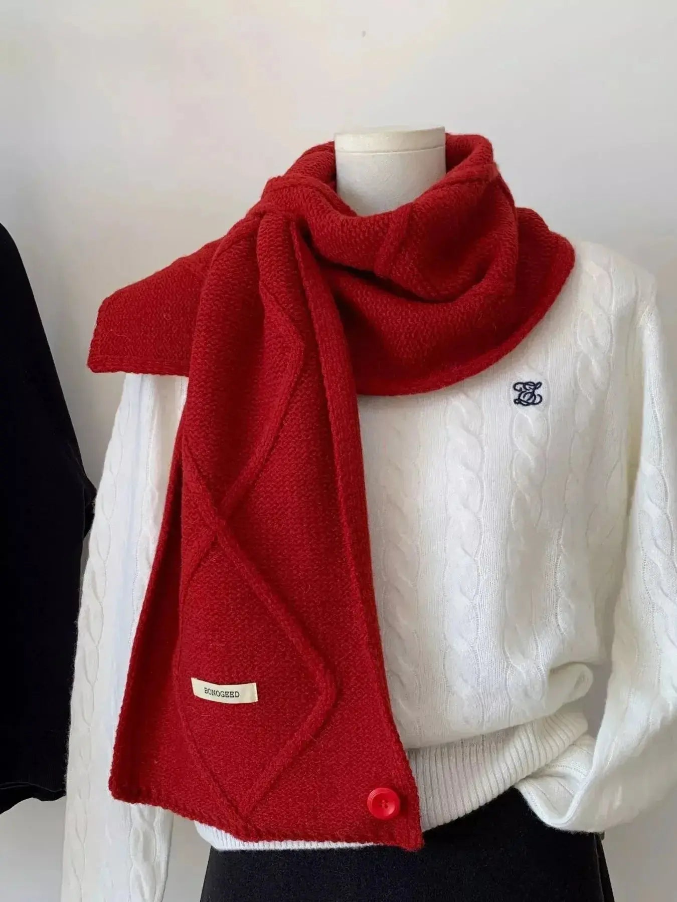 Solid Color Knitted Winter Scarf - DaisyDrop 