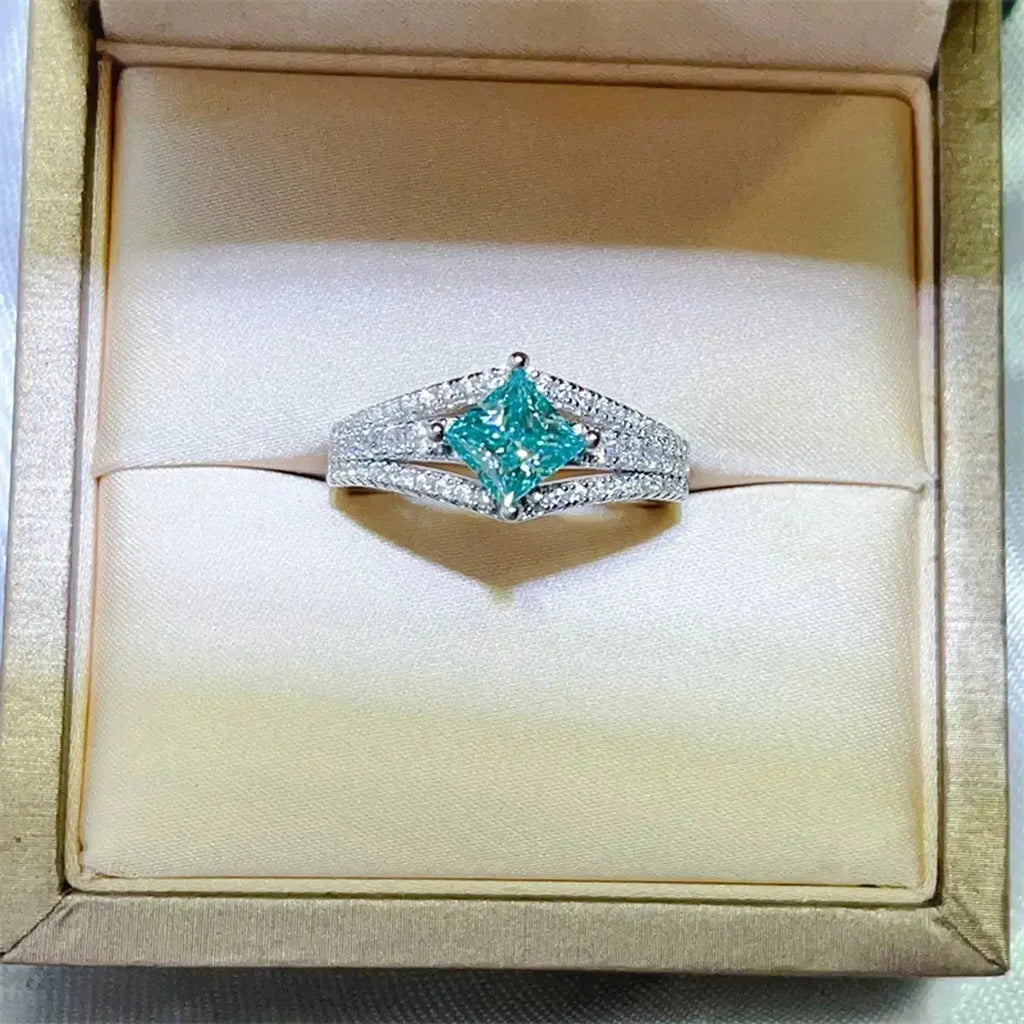 1 Carat Moissanite 925 Sterling Silver Ring - DaisyDrop 