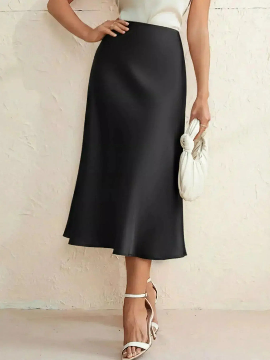High Waist Midi Skirt - DaisyDrop 