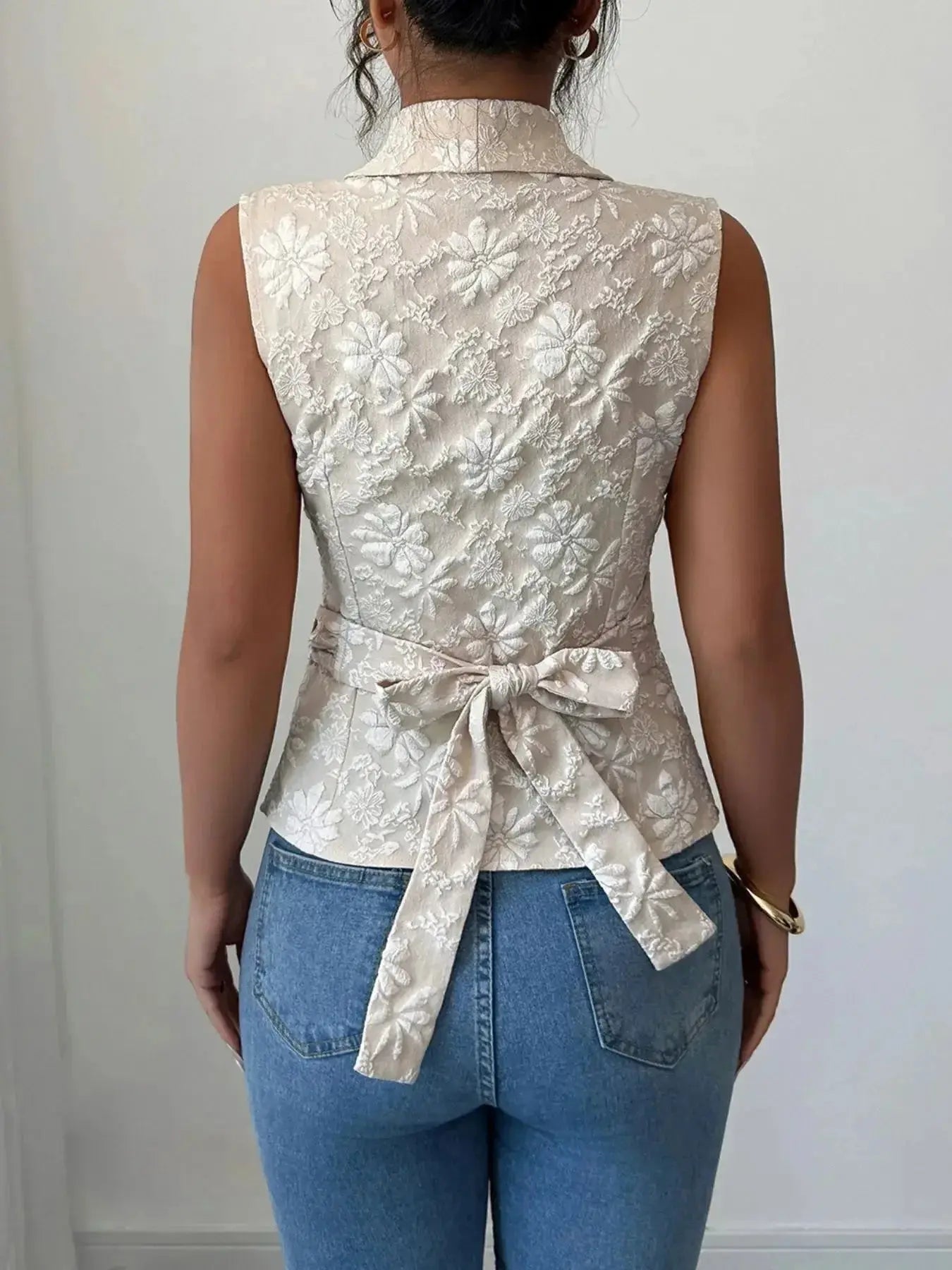 Tie Waist Wrap Tank Top - DaisyDrop 