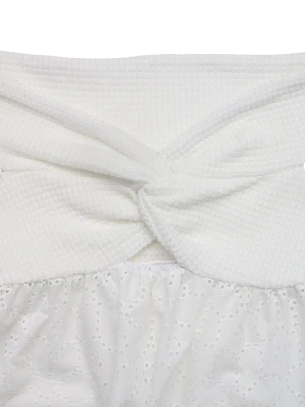 Eyelet Cutout Off-Shoulder Blouse - DaisyDrop 
