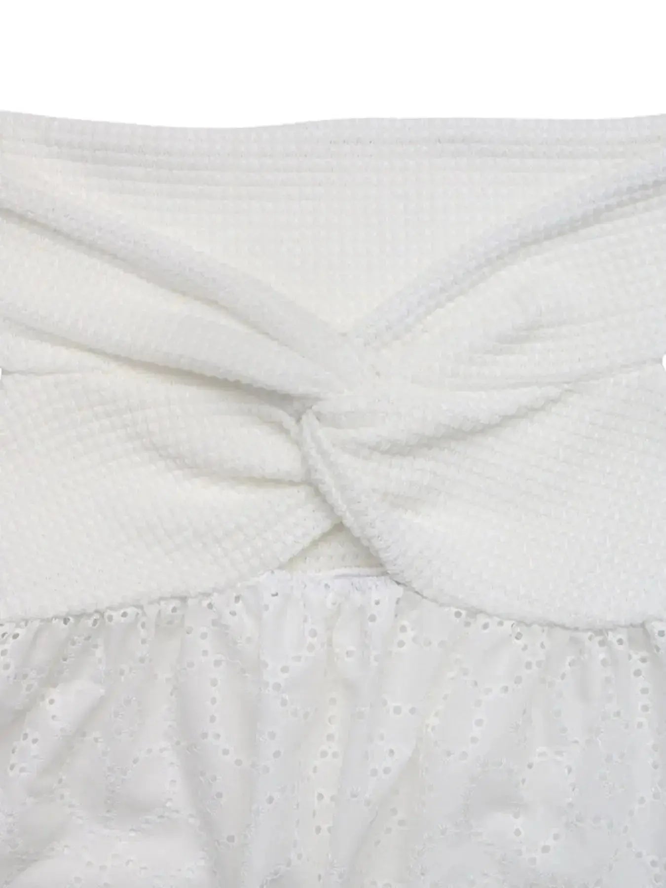 Eyelet Cutout Off-Shoulder Blouse - DaisyDrop 
