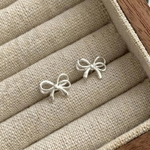 925 Sterling Silver Bow Earrings - DaisyDrop 