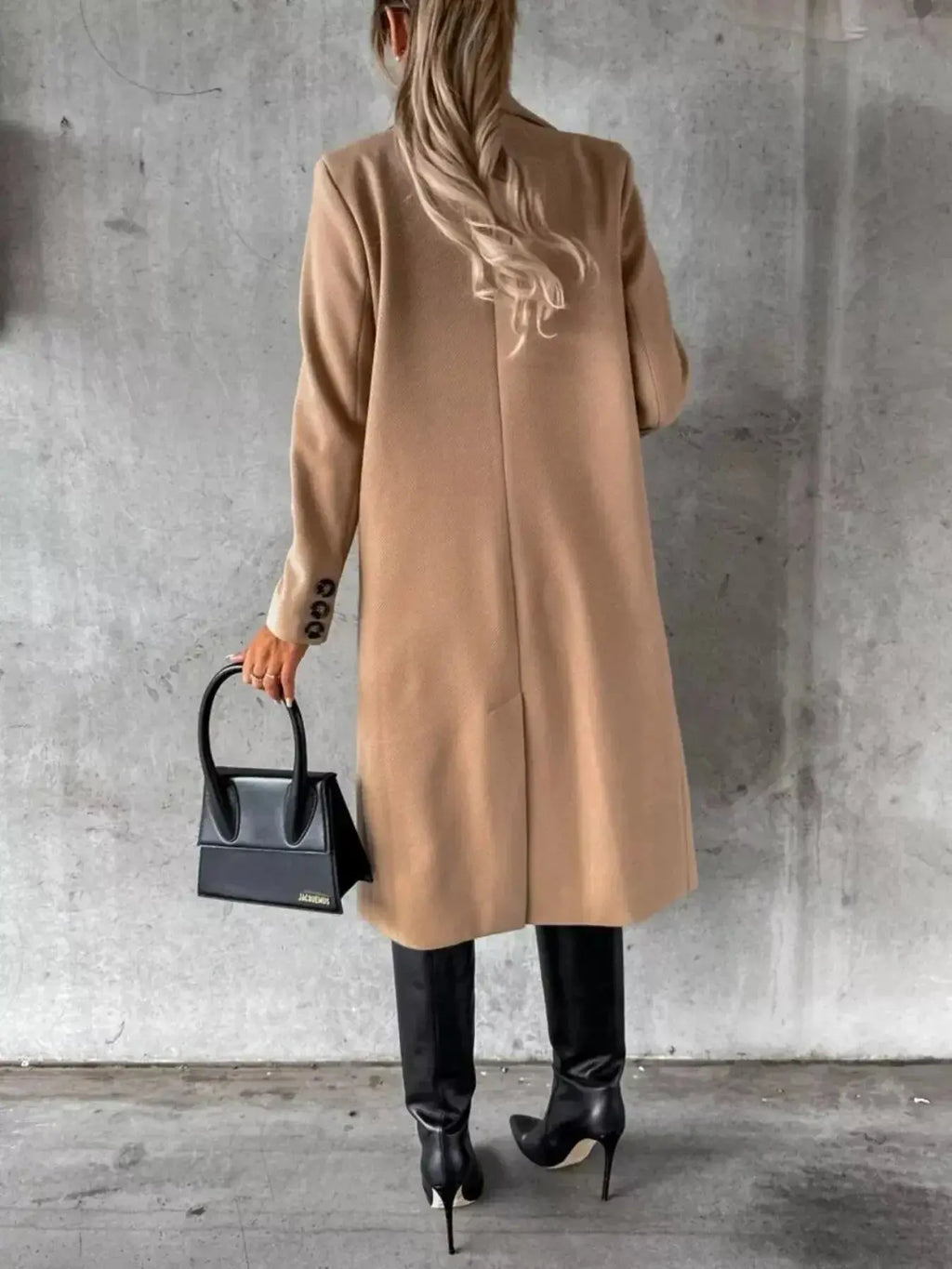 Double-Breasted Longline Coat - DaisyDrop 