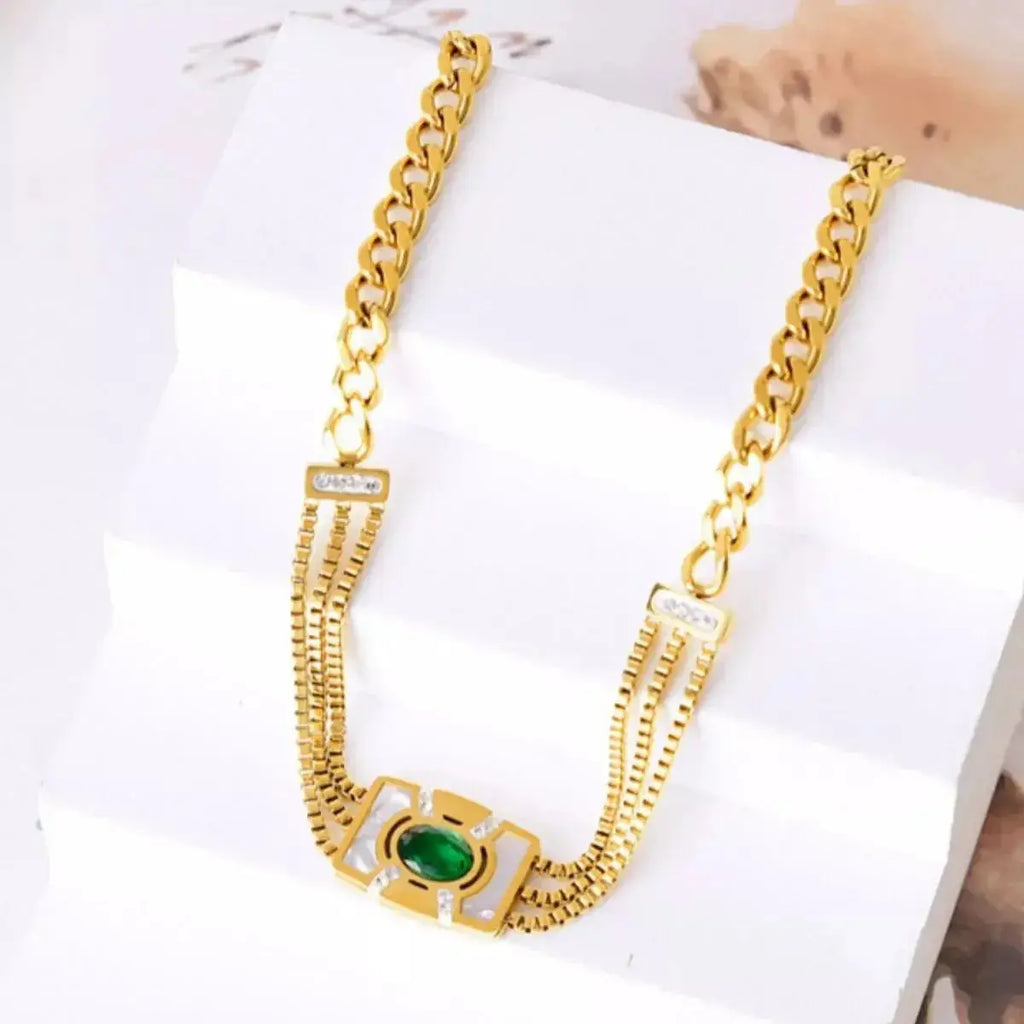 18K Gold-Plated Geometric Necklace - DaisyDrop 