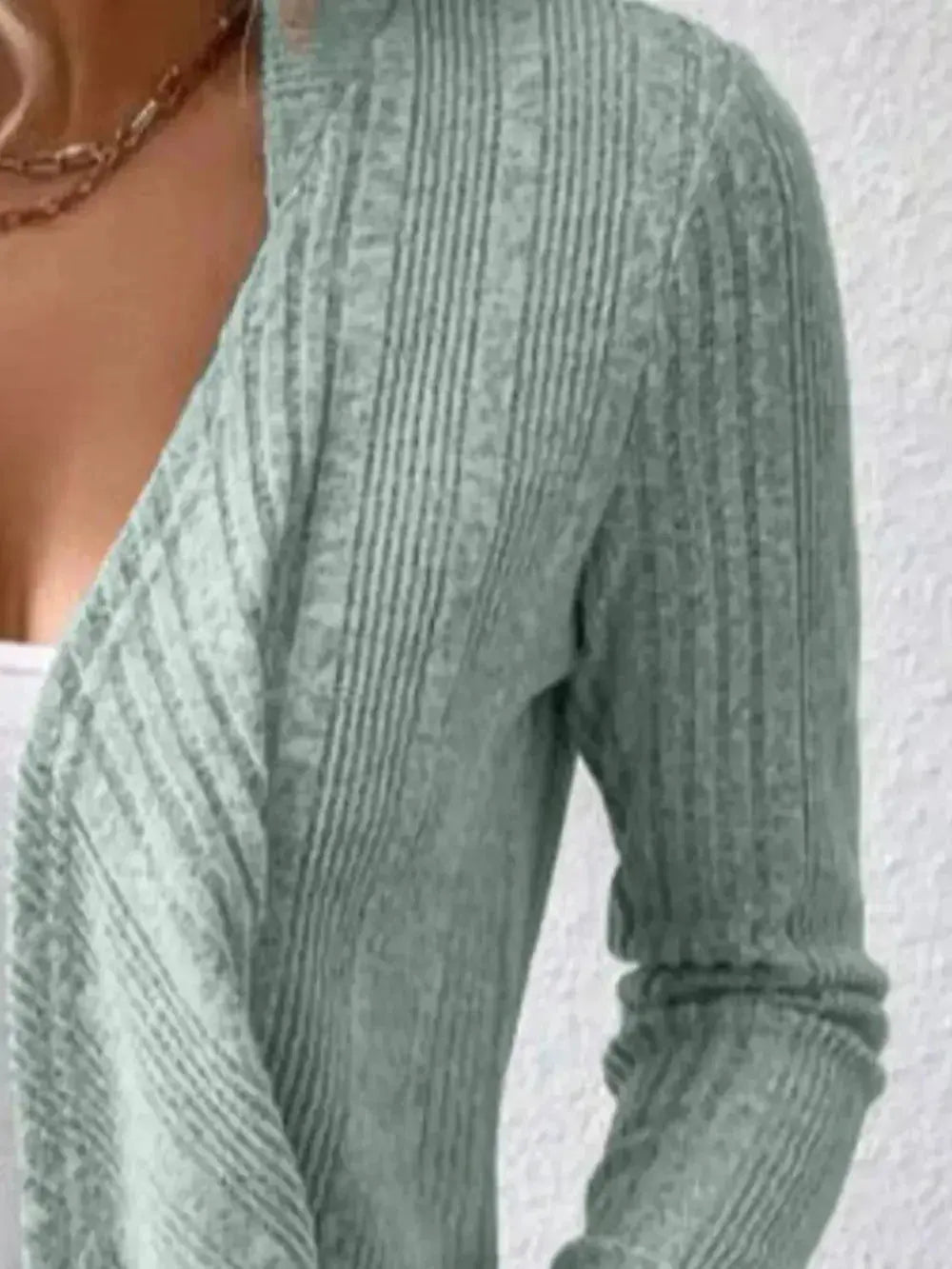 Open Front Long Sleeve Cardigan - DaisyDrop 