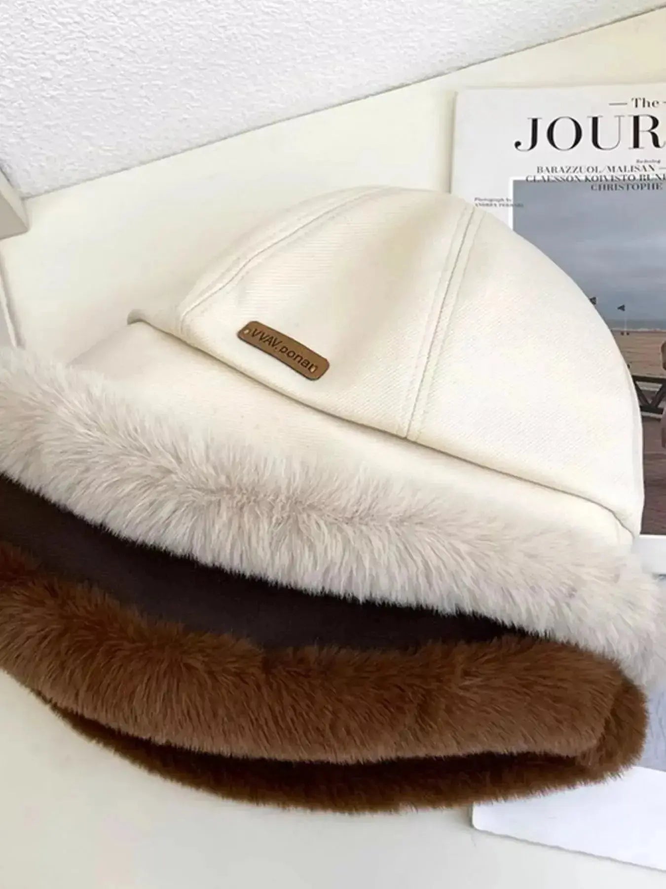 Fuzzy Trim Bucket Hat - DaisyDrop 