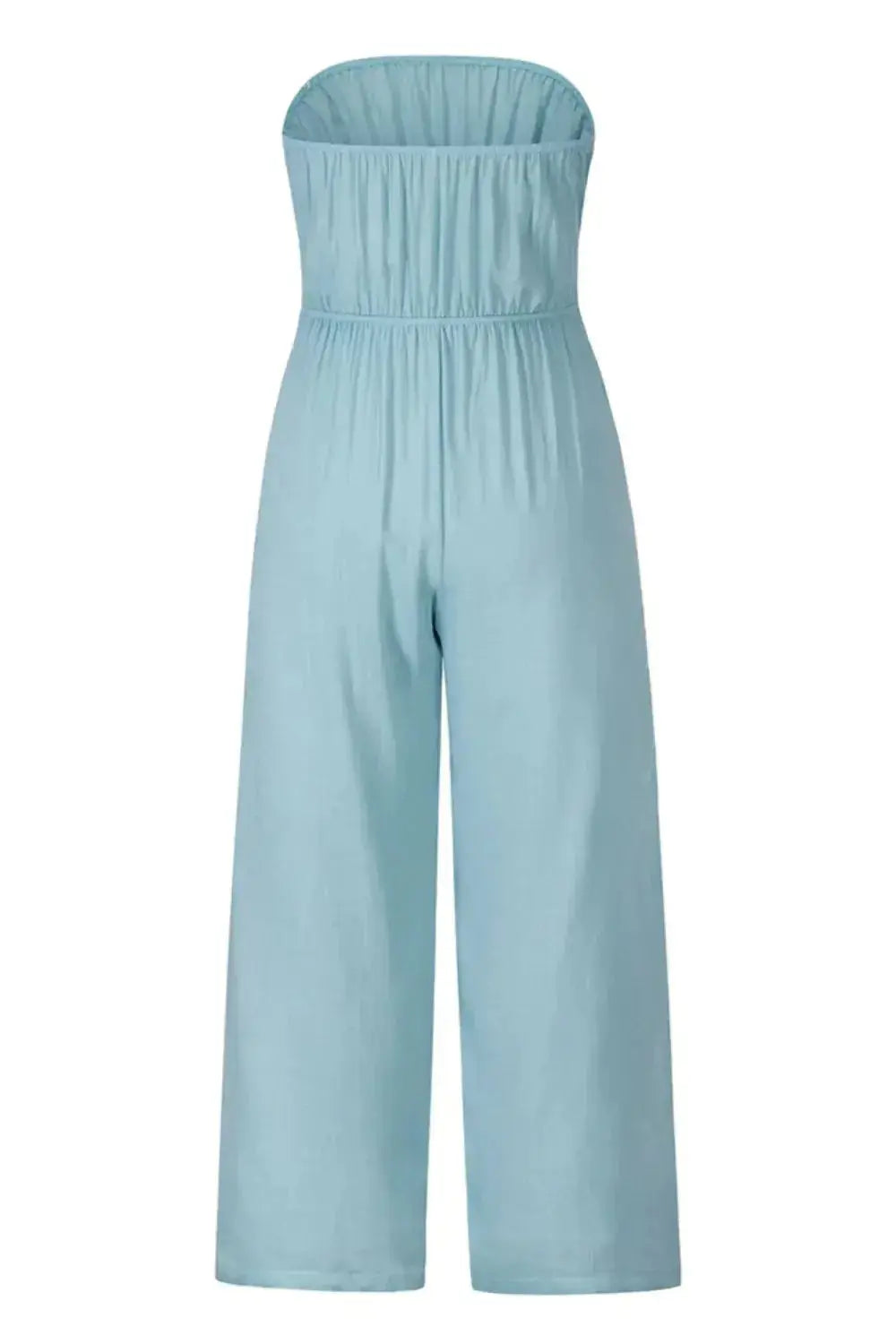 Tied Cutout Tube Wide Leg Jumpsuit - DaisyDrop 