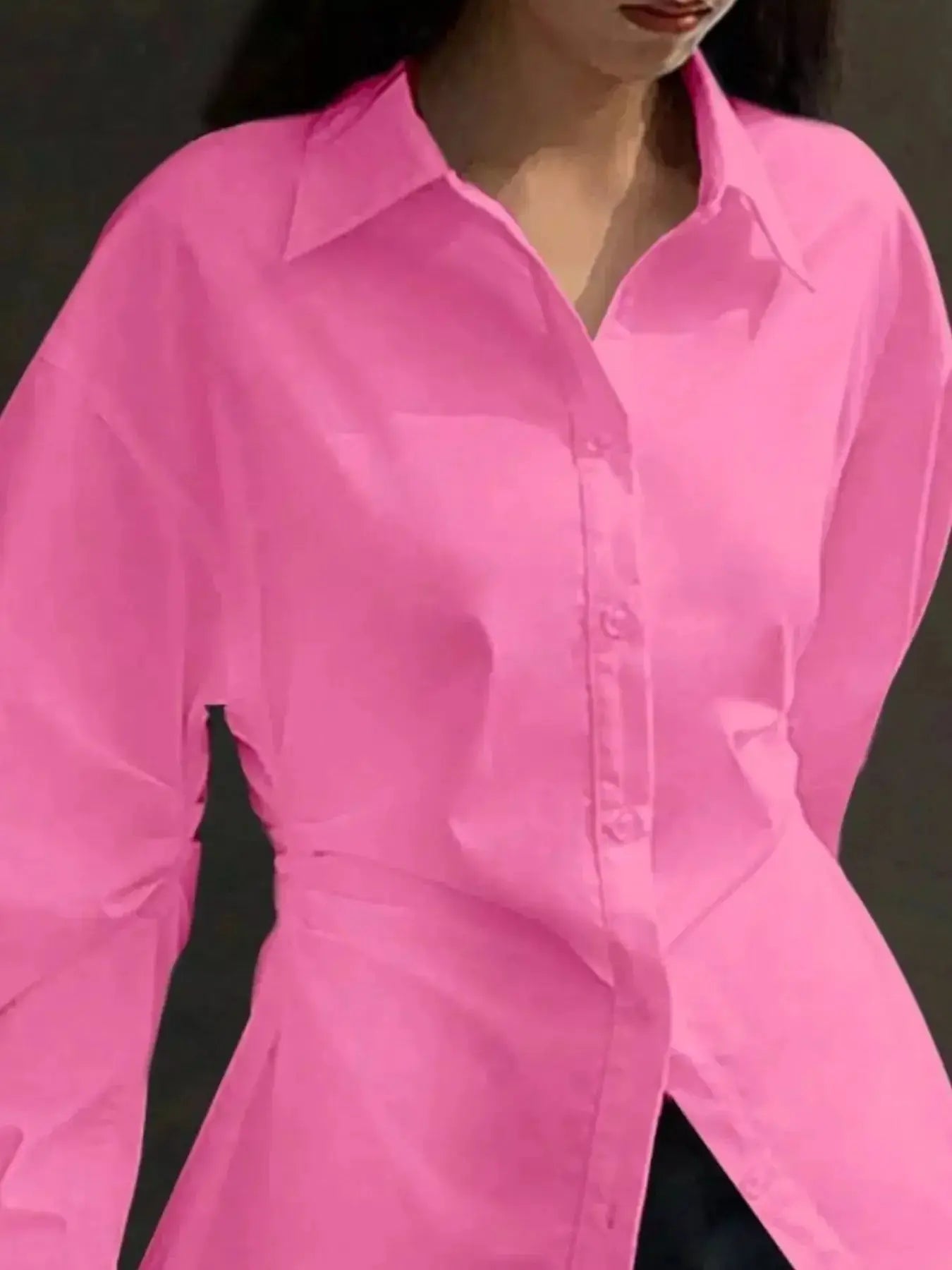 Button Up Long Sleeve Shirt - DaisyDrop 