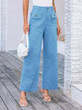 High Waist Wide Leg Pants - DaisyDrop 