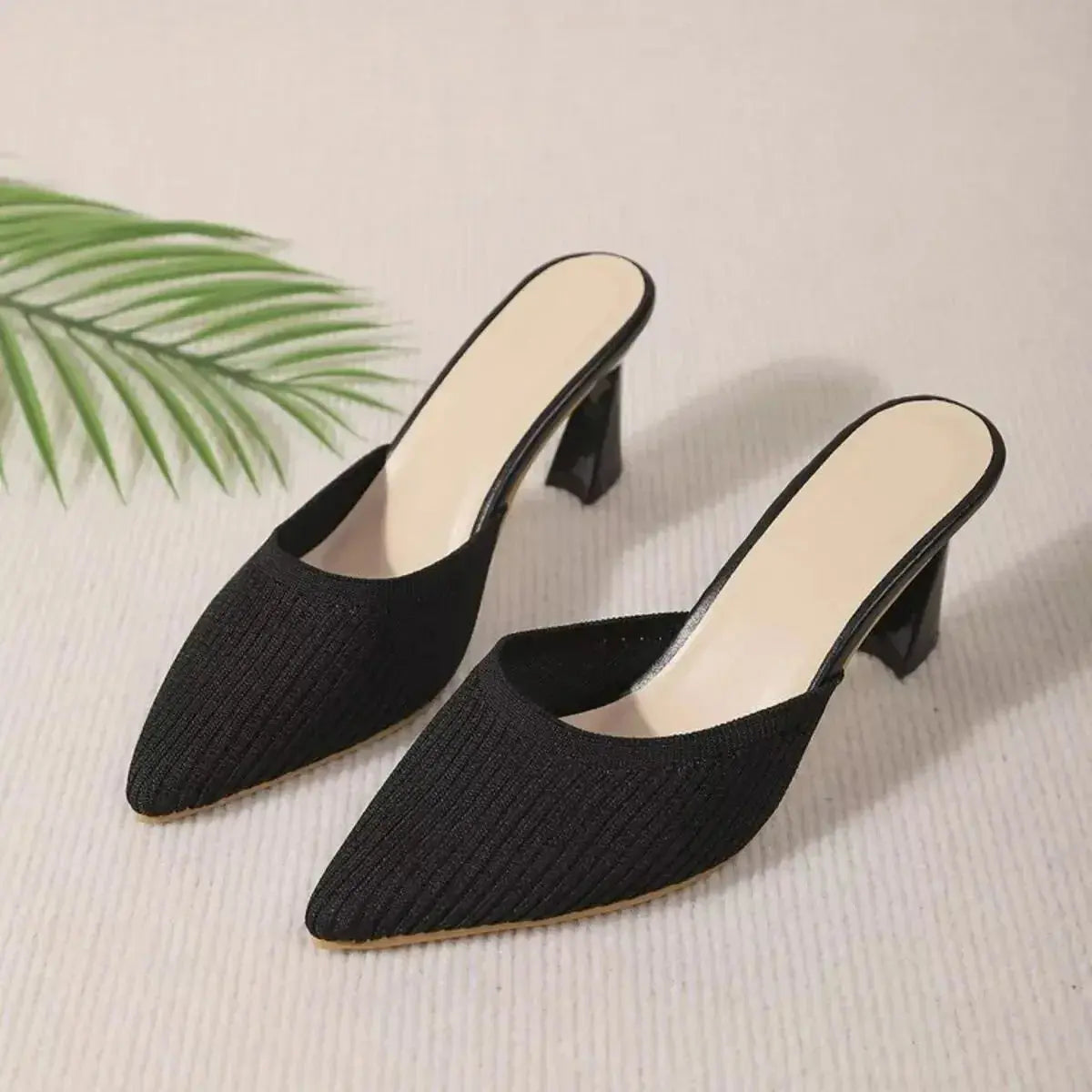 Point Toe Flare Heels Sandals - DaisyDrop 