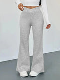 High Waisted Flare Leg Pants - DaisyDrop 