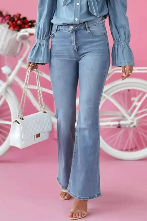 Bootcut Jeans with Pockets - DaisyDrop 