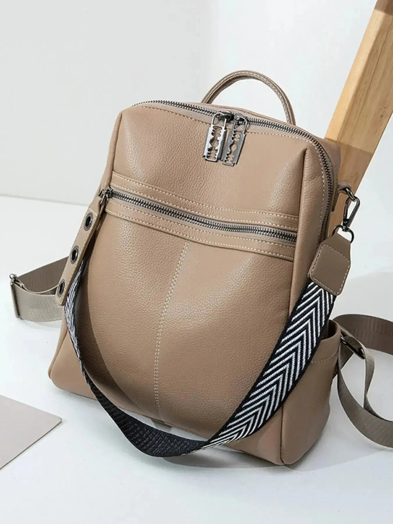 Leather Multi-Compartment Backpack Bag - DaisyDrop 