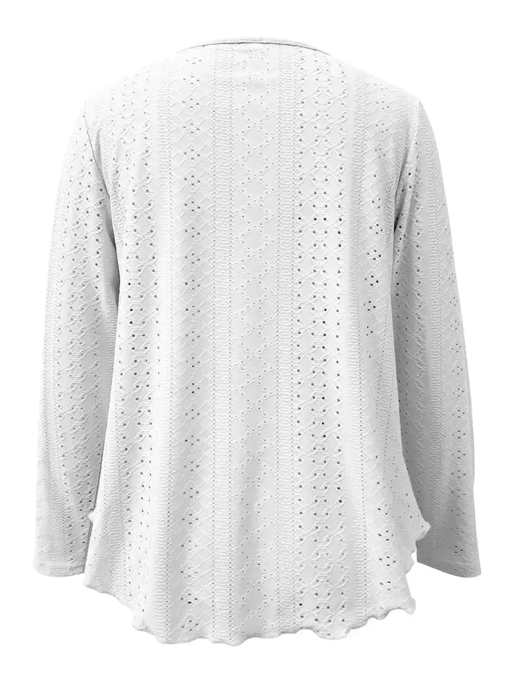 Eyelet Long Sleeve Blouse - DaisyDrop 