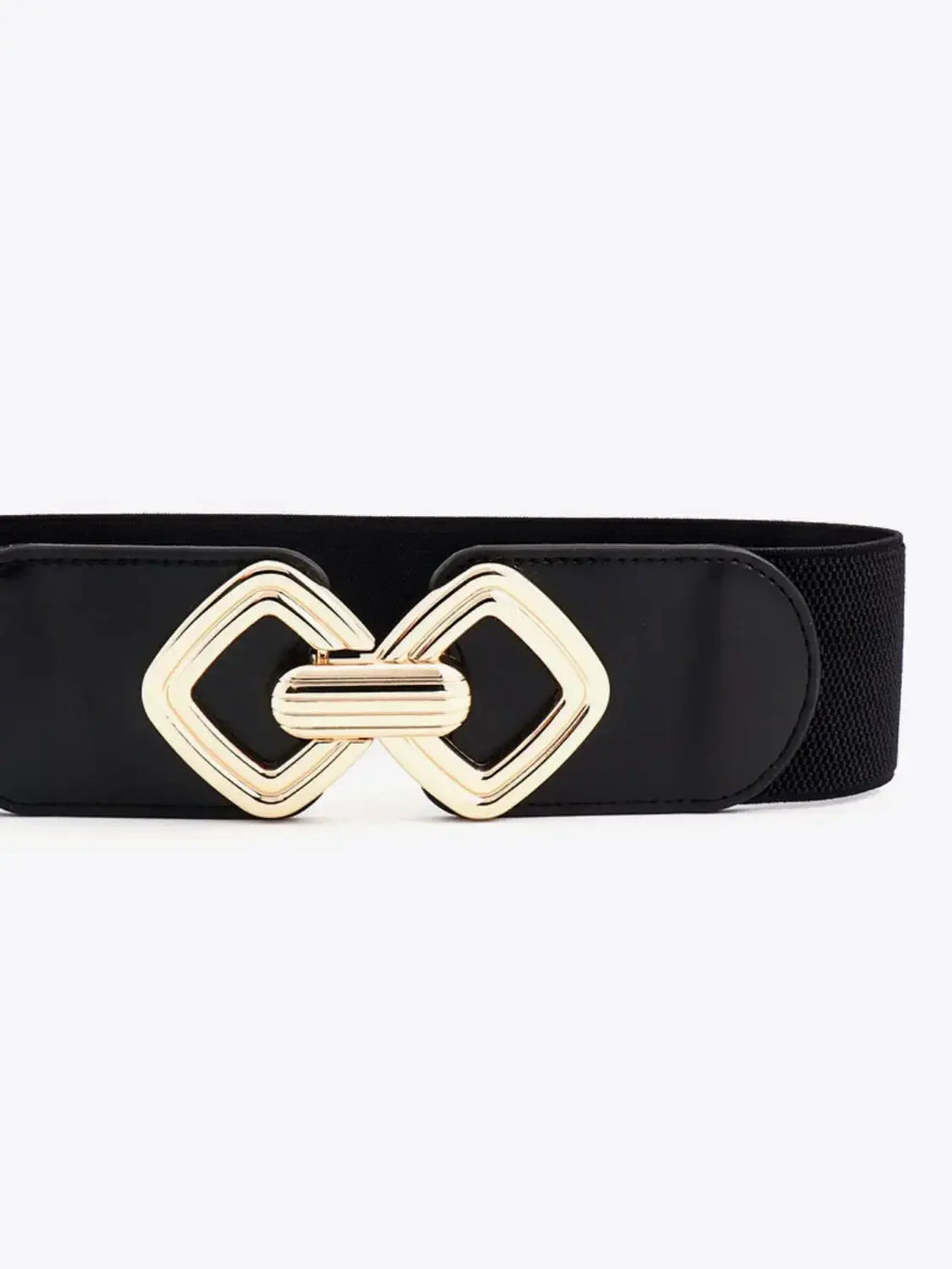 Geometric Buckle Elastic Wide Belt - DaisyDrop 