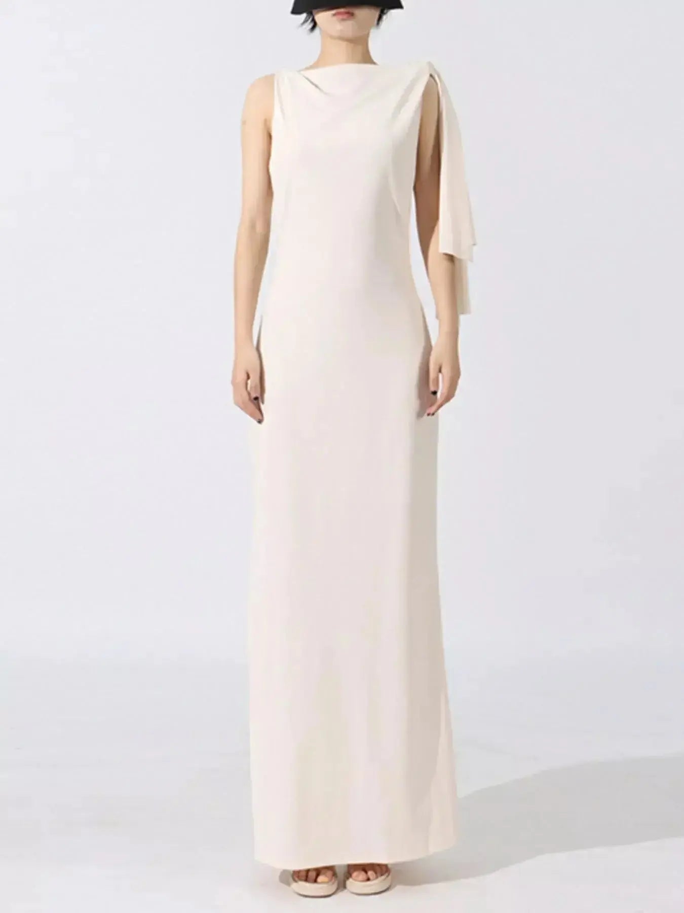 Tie Shoulder Sleeveless Maxi Dress - DaisyDrop 