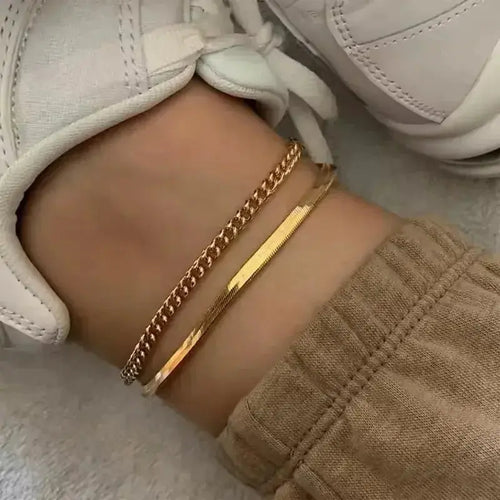 18K Gold-Plated Ankle Bracelet - DaisyDrop 