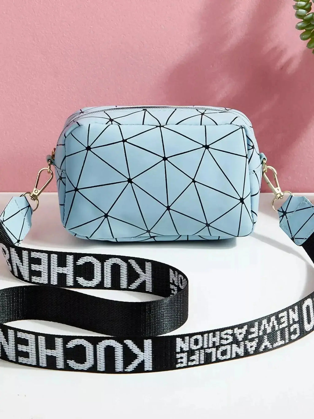 Geometric Pattern Crossbody Bag - DaisyDrop 