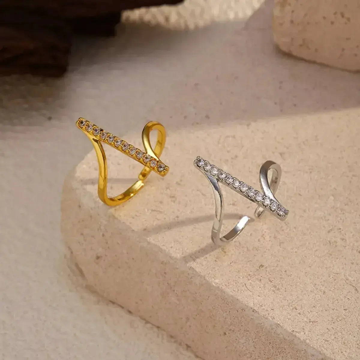 Irregular Rhinestone Ring - DaisyDrop 