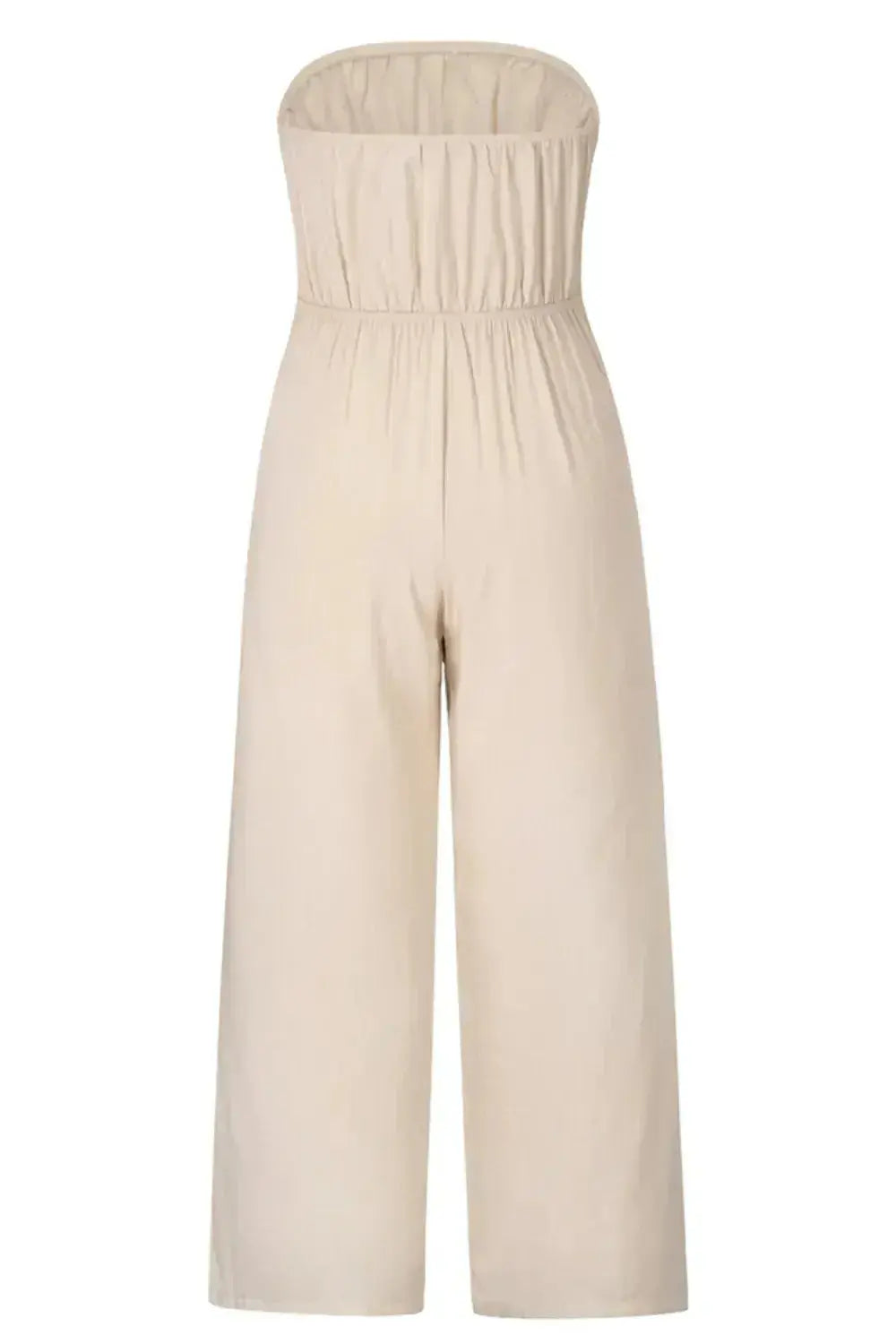 Tied Cutout Tube Wide Leg Jumpsuit - DaisyDrop 