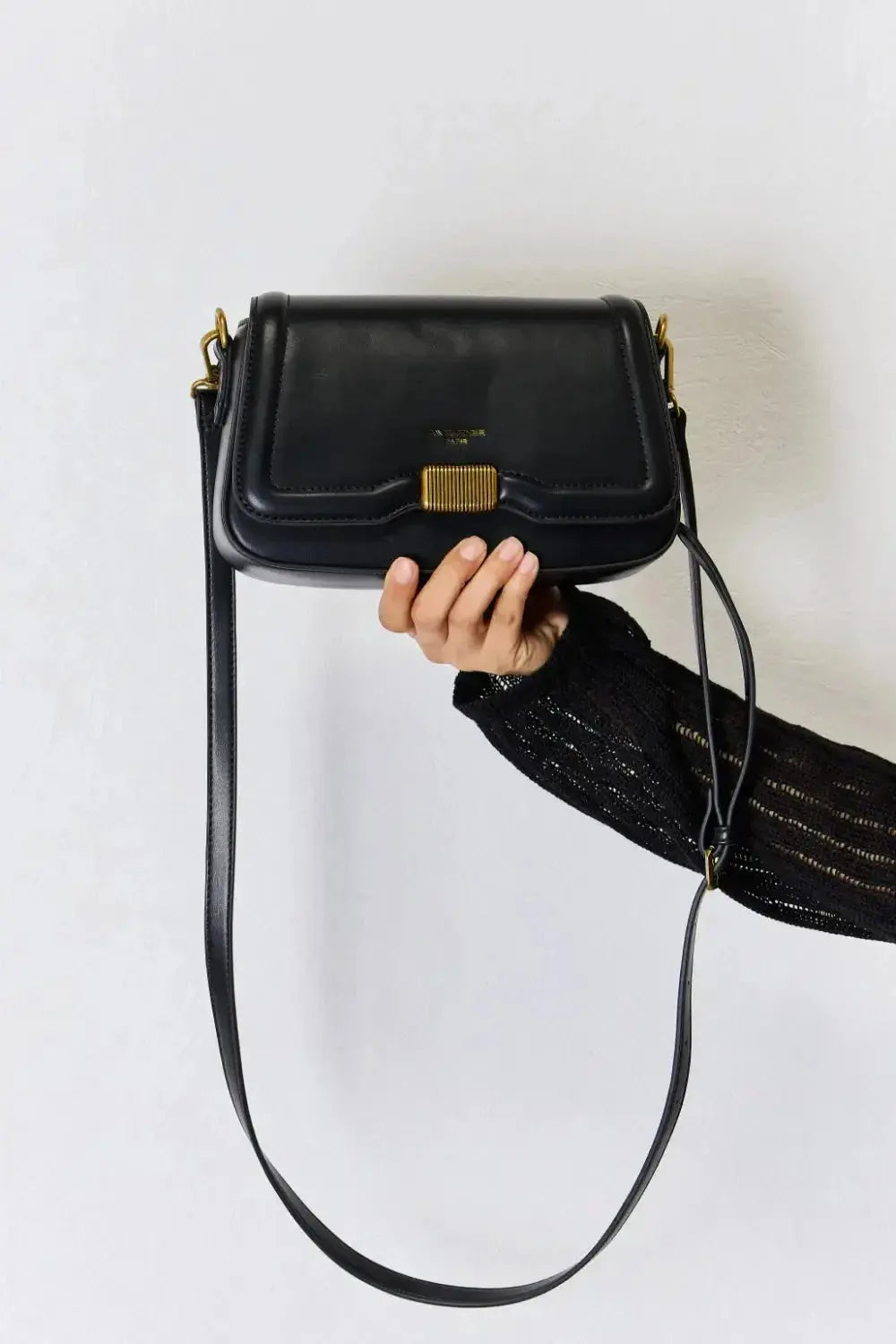 David Jones PU Leather Crossbody Bag - DaisyDrop 