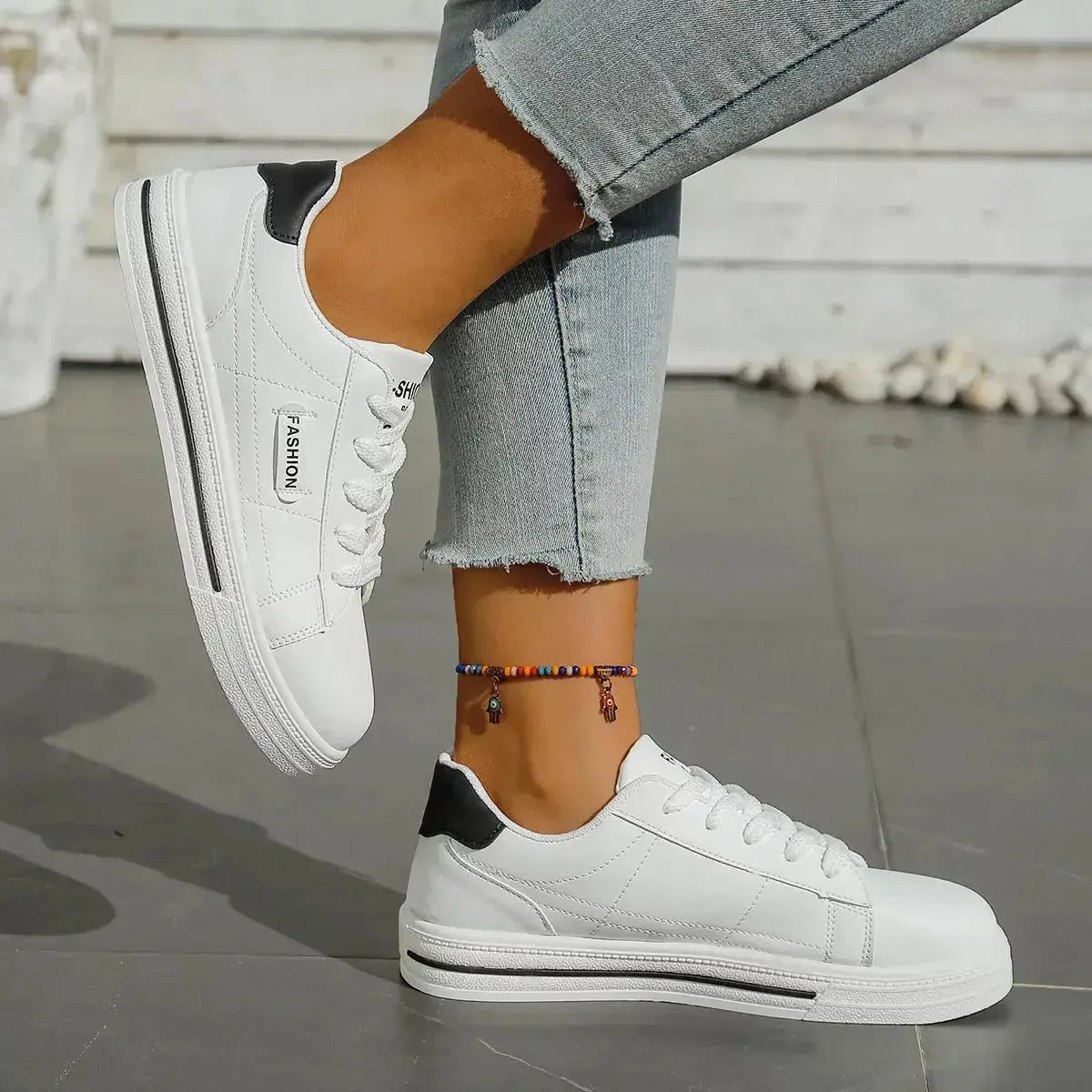 Lace Up Casual Sneakers - DaisyDrop 