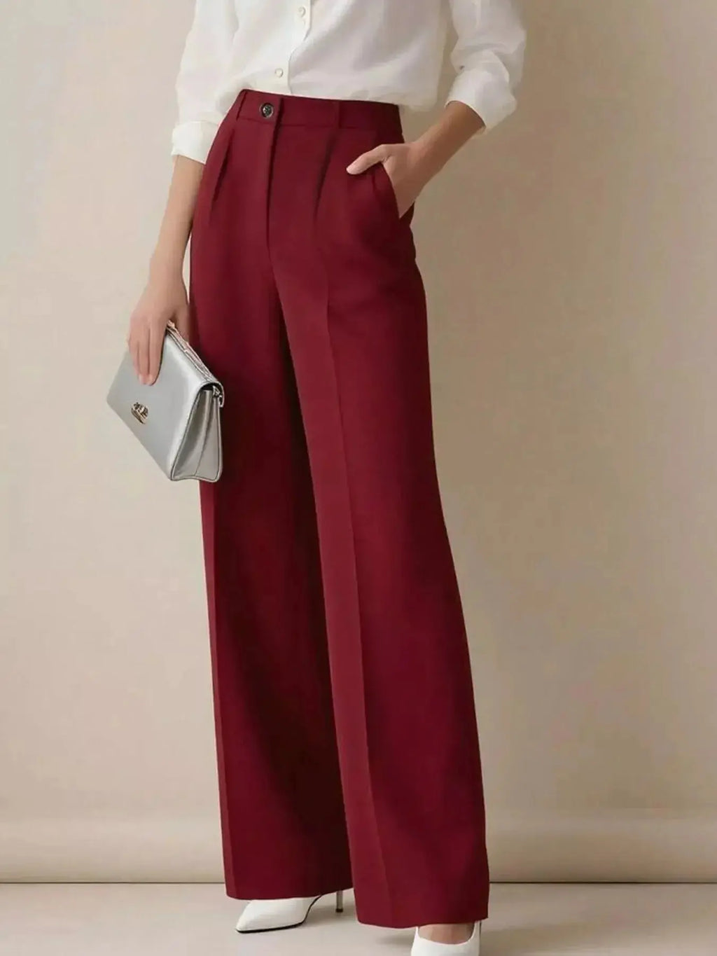High-Waisted Wide Leg Pants - DaisyDrop 