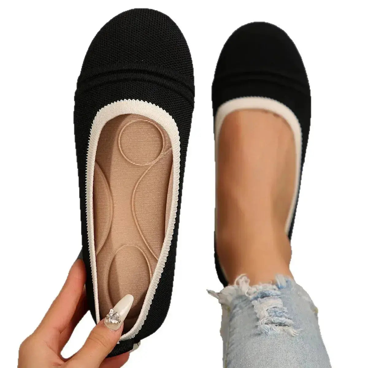 Round Toe Flat Slip-Ons - DaisyDrop 
