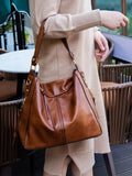 Classic PU Leather Tote Bag - DaisyDrop 