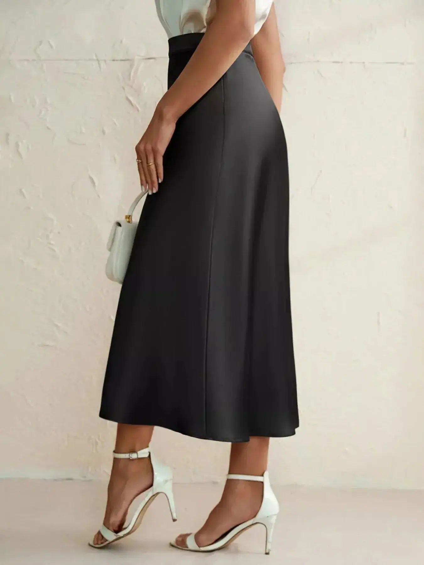 High Waist Midi Skirt - DaisyDrop 