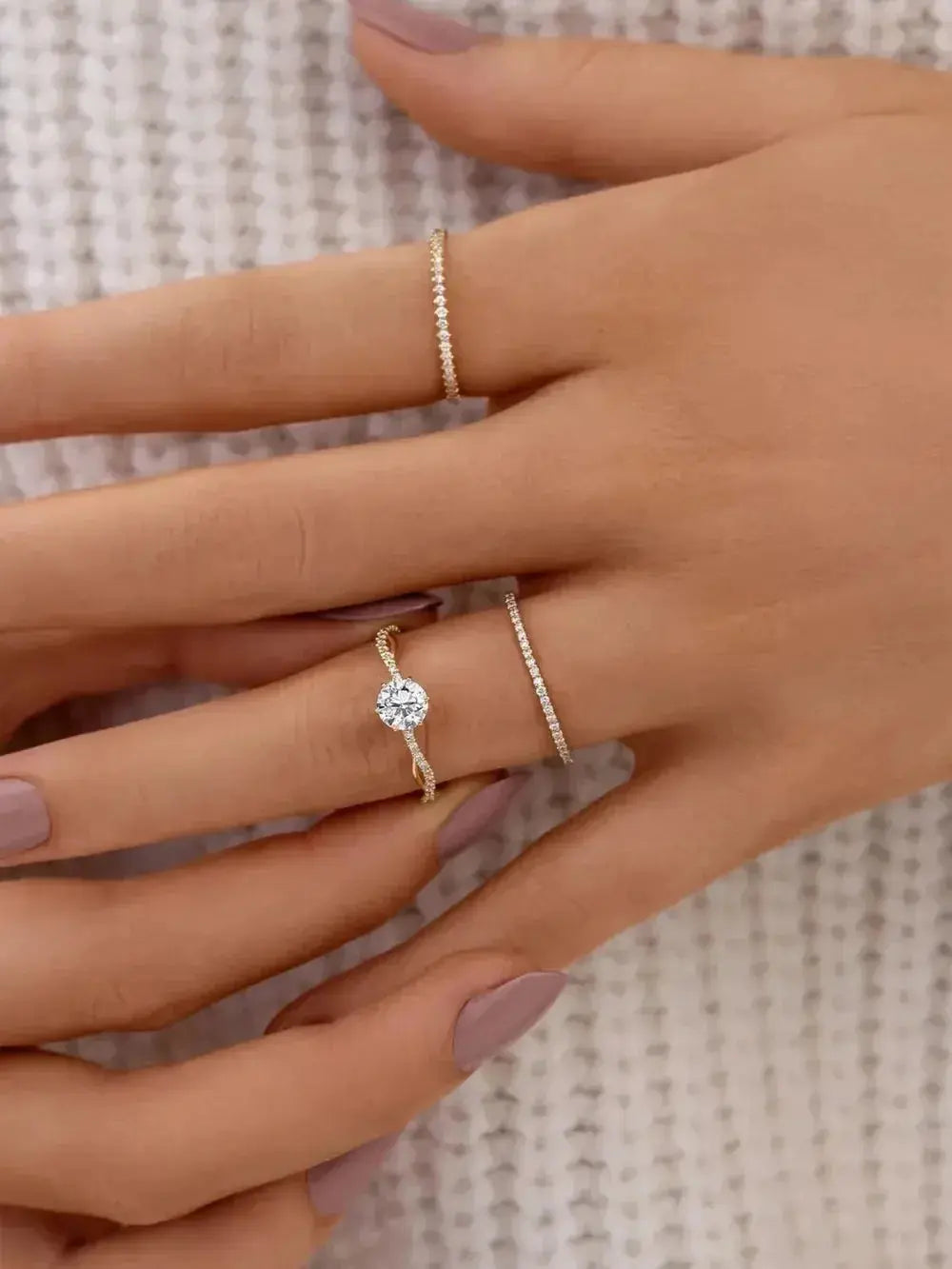 925 Sterling Silver Inlaid Zircon Ring - DaisyDrop 