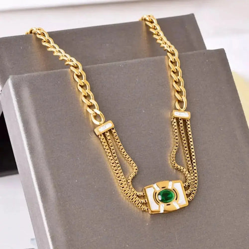 18K Gold-Plated Geometric Necklace - DaisyDrop 