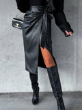Tied High Waist Skirt - DaisyDrop 