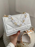 Quilted Adjustable Strap Crossbody Bag - DaisyDrop 