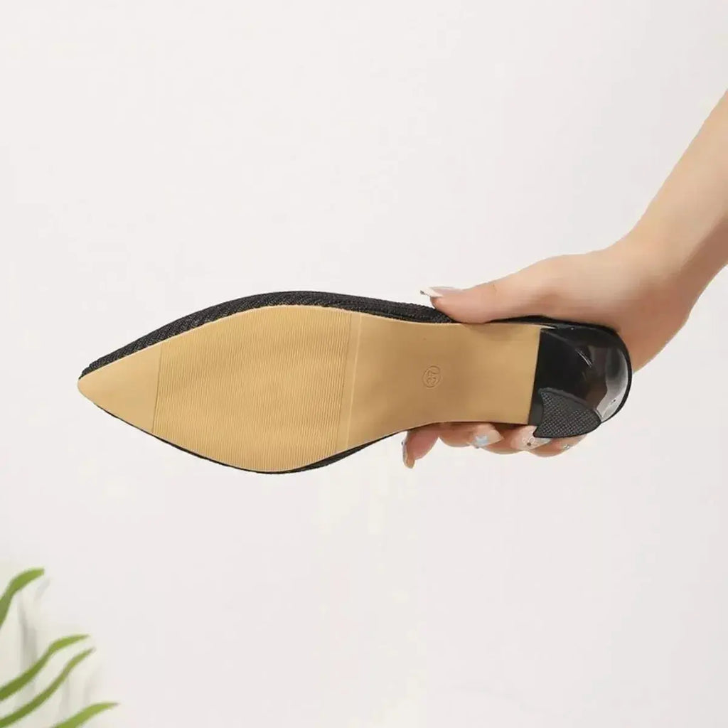 Point Toe Flare Heels Sandals - DaisyDrop 