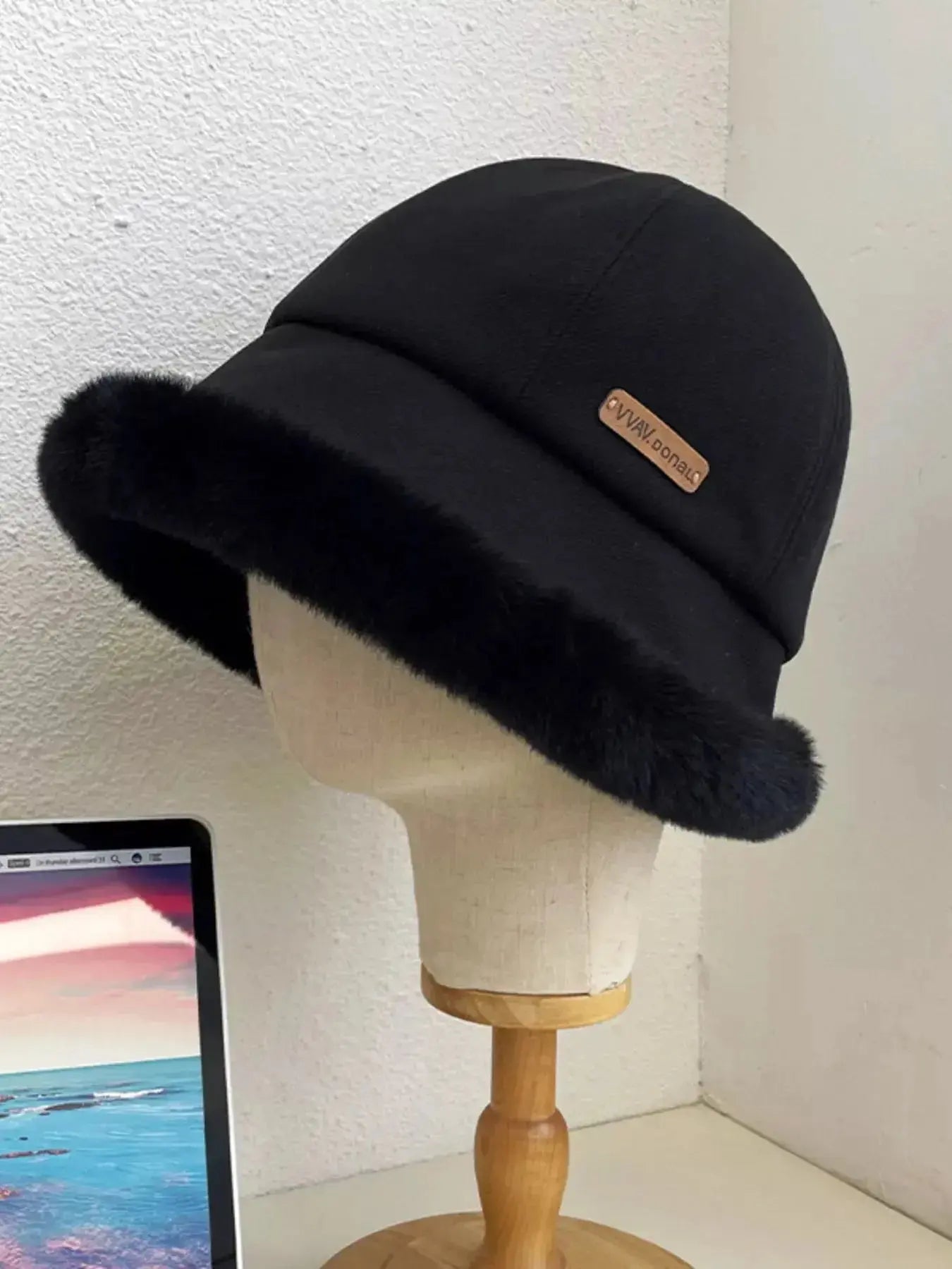 Fuzzy Trim Bucket Hat - DaisyDrop 