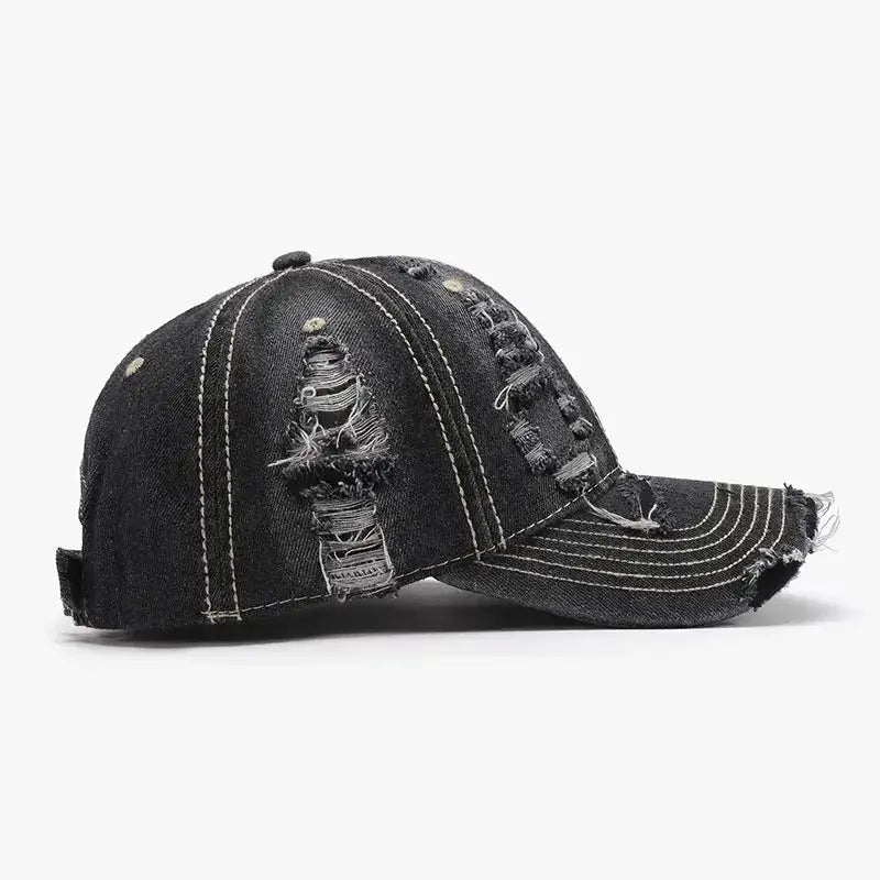 Distressed Adjustable Cotton Baseball Cap - DaisyDrop 