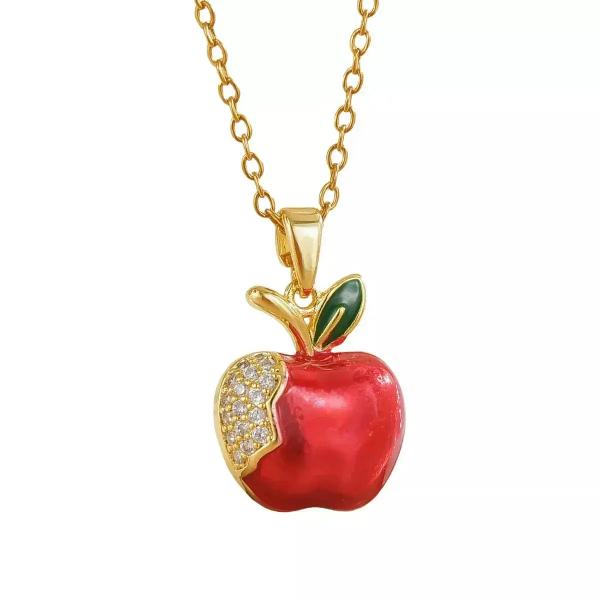 18K Gold-Plated Apple Necklace - DaisyDrop 